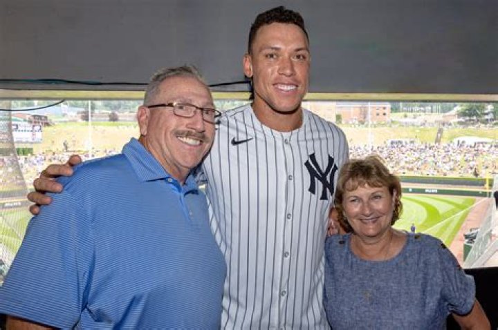 Aaron Judge with his father and mother.