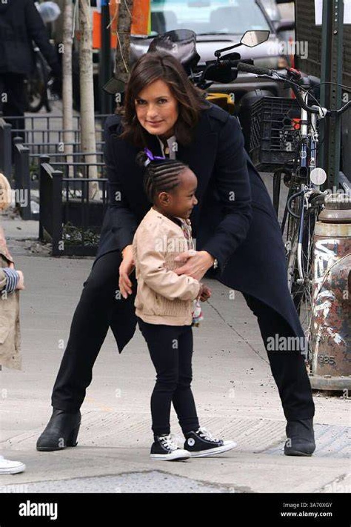 Amaya Josephine Hermann with her parents, Mariska Hargitay and Peter Hermann, and brothers, Andrew and August Hermann.