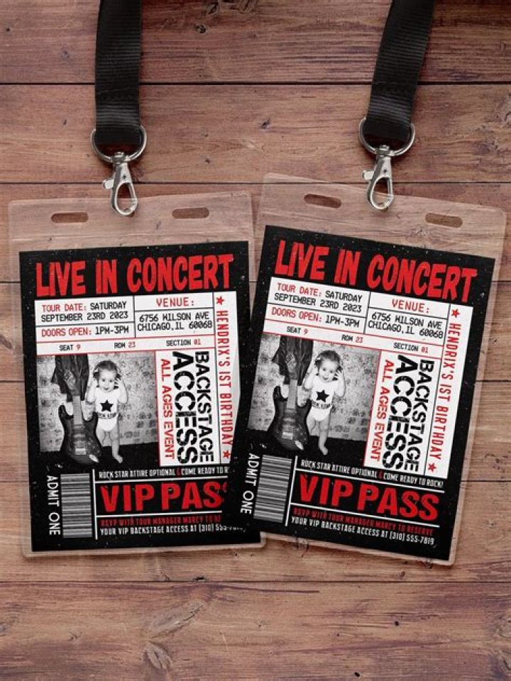 An old concert pass of Stormy Deal for Motley Crue