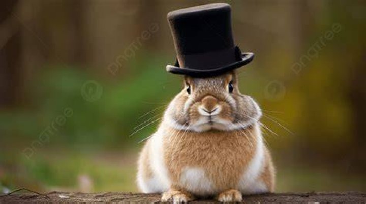 Bunny wearing a white hat and strip mix color t-shirt and Randy wearing black jacket.