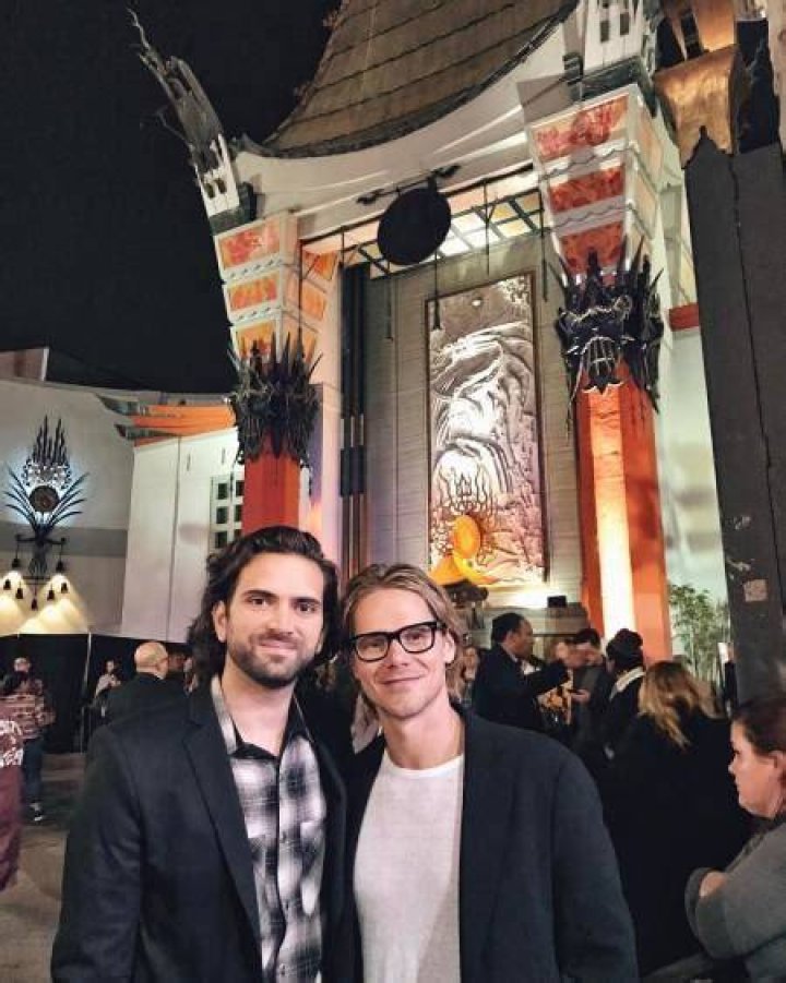Cameron Cruz with his ex-partner, Ryan Hansen