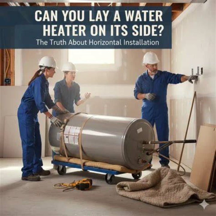 Can you lay down water heater?
