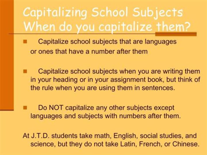Do you capitalize back to school?
