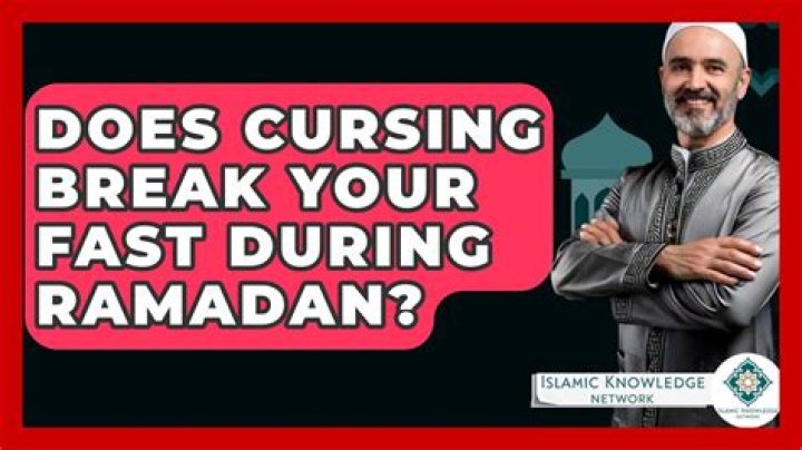 Does Cursing Break Your Fast?