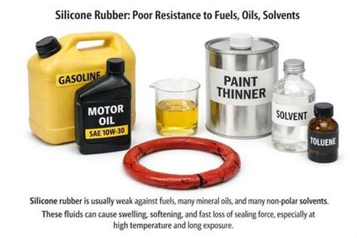 Does Gasoline eat through silicone?