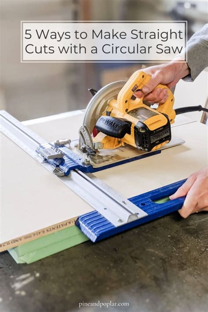 How do you cut straight lines with a circular saw?