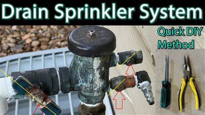 How do you drain a self draining sprinkler system?