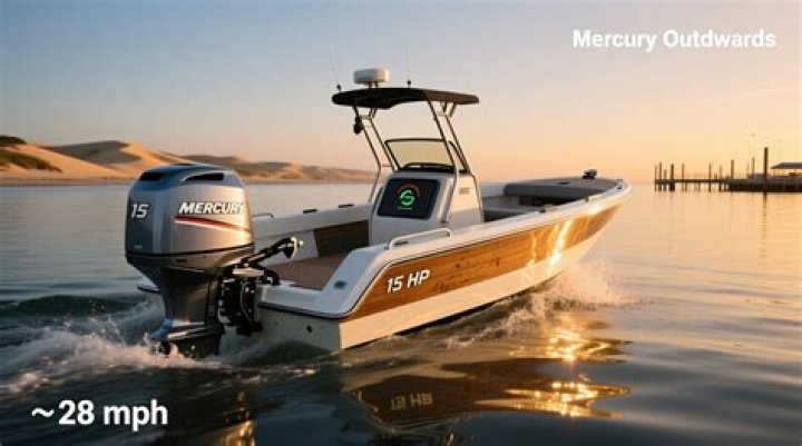 How fast does a 15hp boat motor go?
