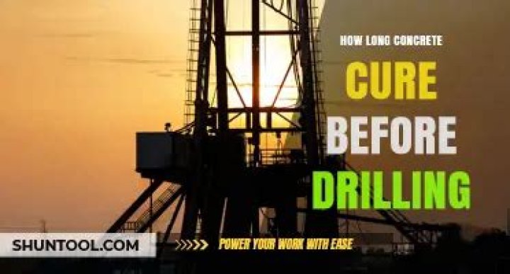 How long should you leave concrete before drilling?