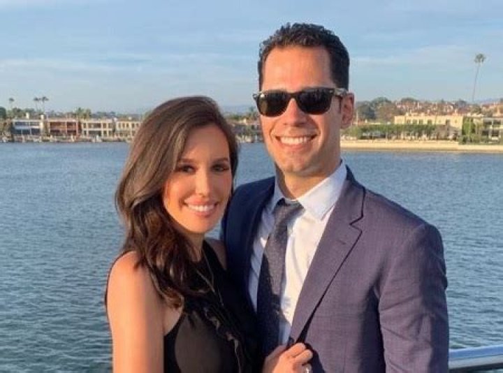 Leslie Lopez with her husband Michael Boos at the New Year's Party