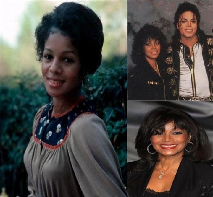 Maureen Reillette "Rebbie" Jackson-Brown and her ex husband Nathaniel Brown posing for a photograph in a party wear
