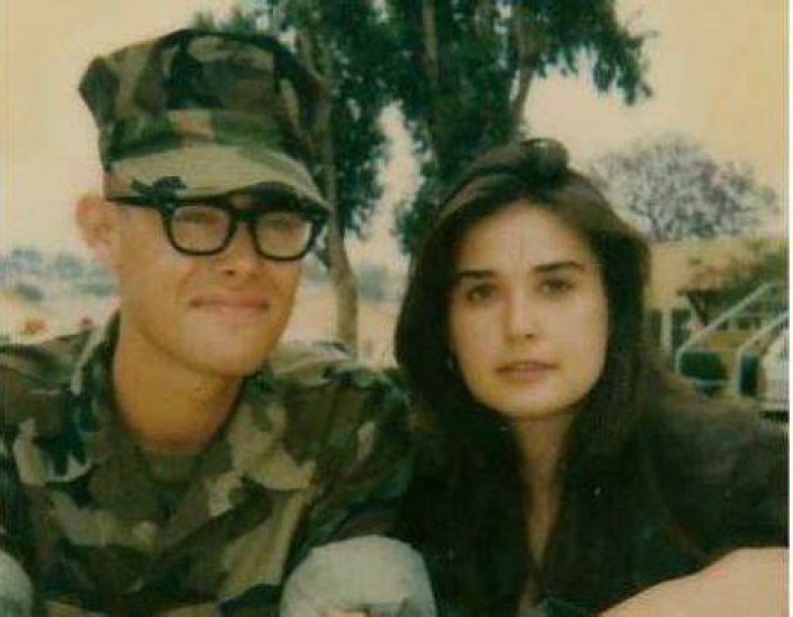 Morgan Guynes and his half-sister Demi Moore