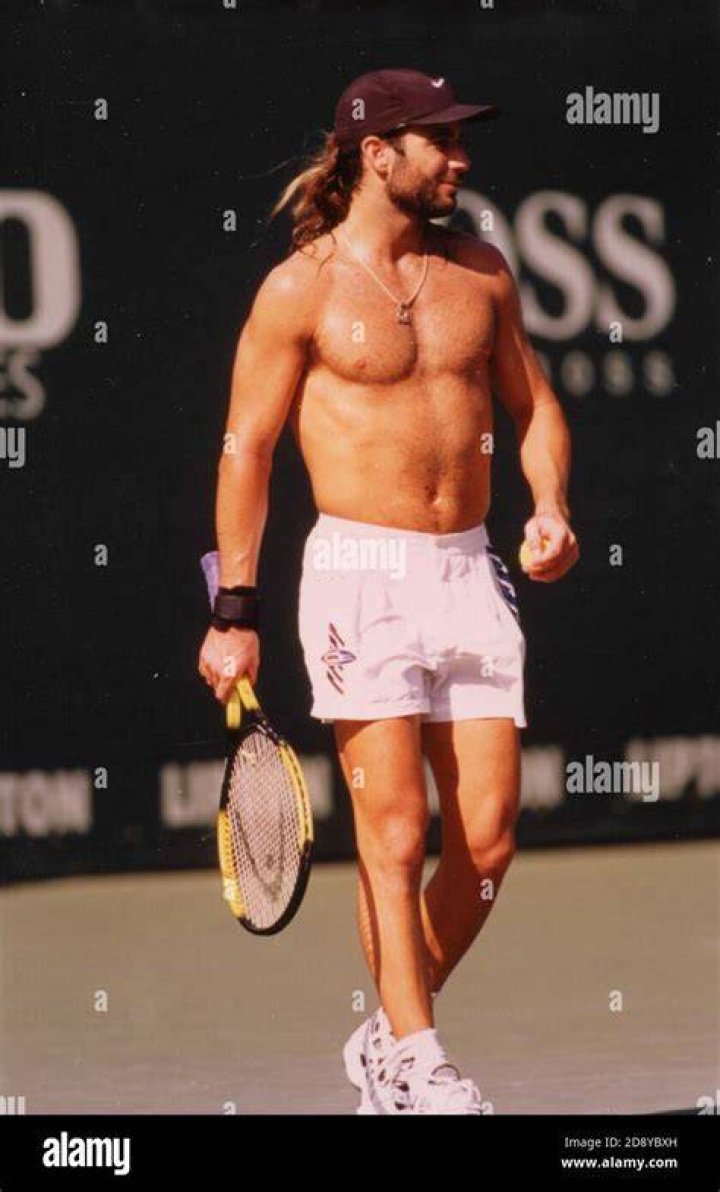 Tennis Player Andre Agassi Poses With His Girlfriend Wendi Stewart November 15 1991 In