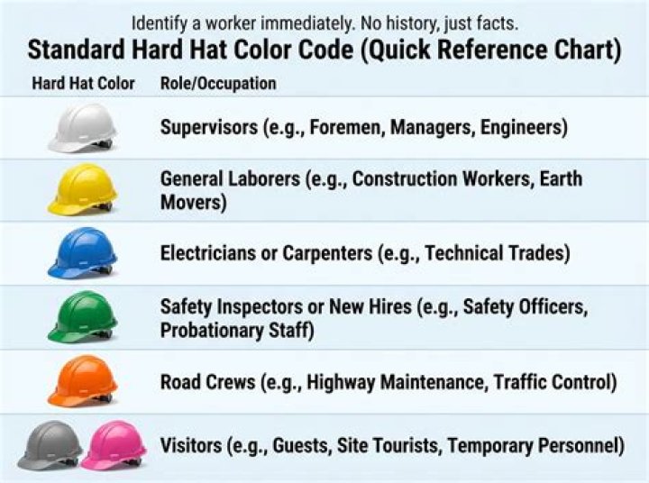 What do hard hat colors mean?
