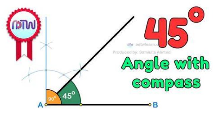 What does a 45 degree angle look like?