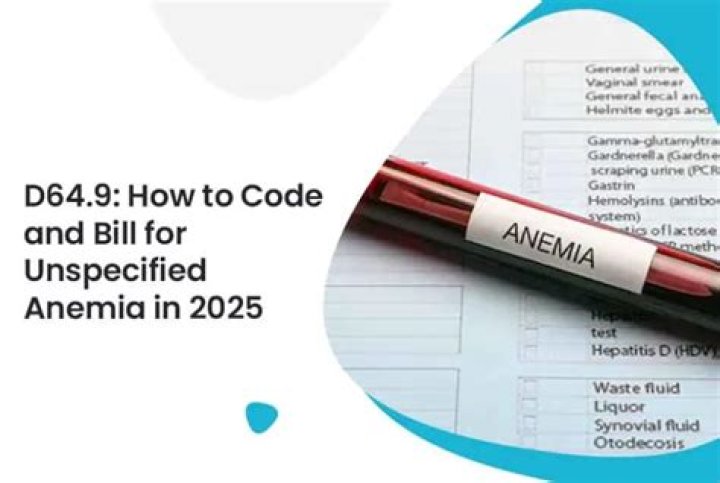What does anemia d64 9 mean?