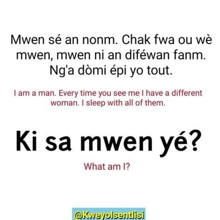 What does Soumon mean in Creole?