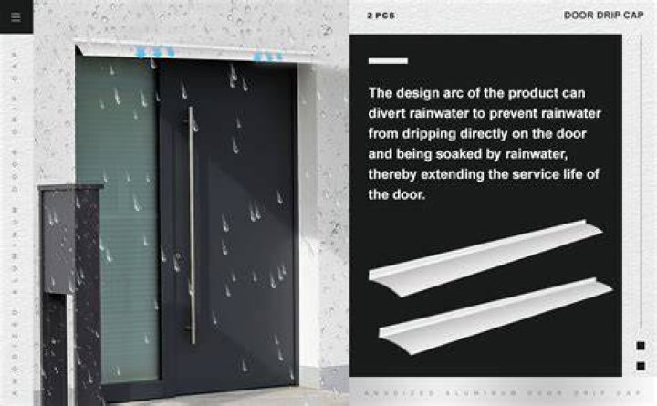 What is a drip cap on a door?