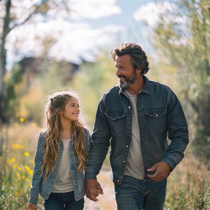 With his Daughter 